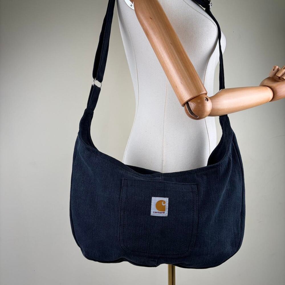 Custom upcycled carhartt sling bag